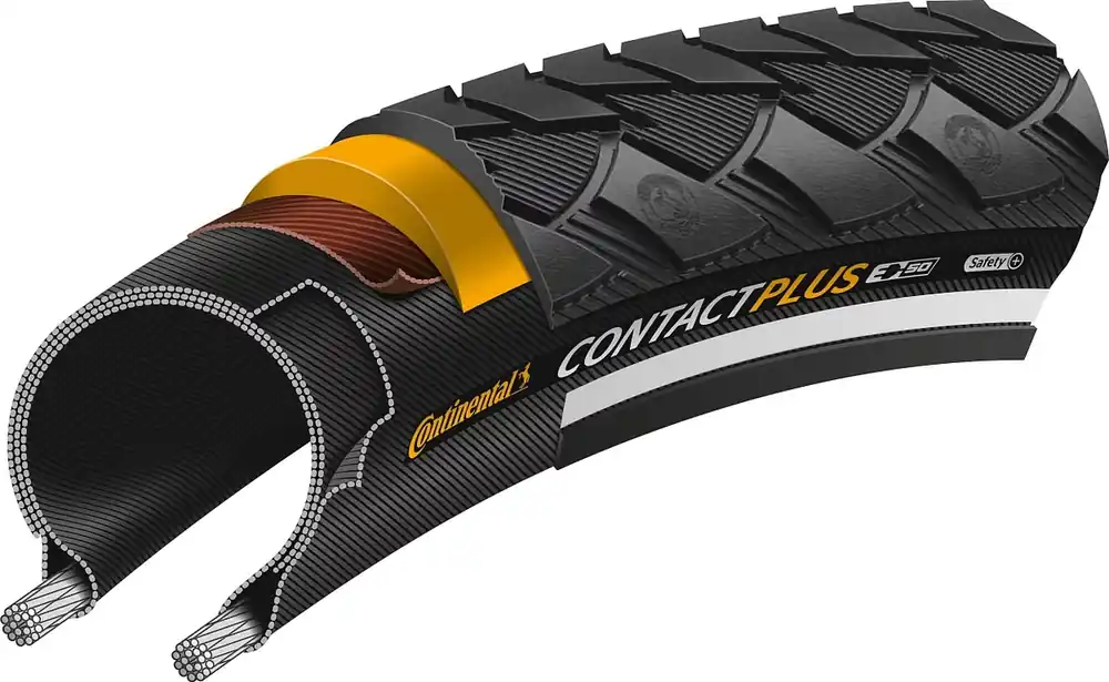 Continental Contact Plus Reifen 28 × 1,75" schwarz Online Kaufen