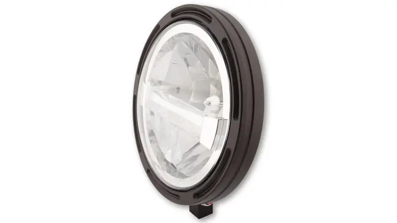 HIGHSIDER pro 7 Zoll Scheinwerfer Frame-R1 Typ 4 LED Schwarz Untere Befestigung Ausverkauf