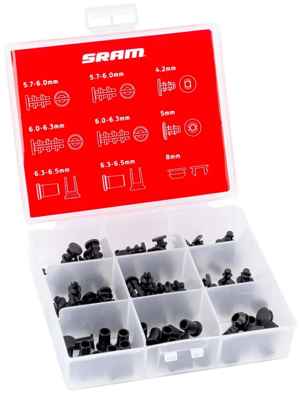 Direktkauf SRAM Blindstopfen schwarz Werkstattbox 10 x Ø 4,2 mm, 10 x Ø 5 mm