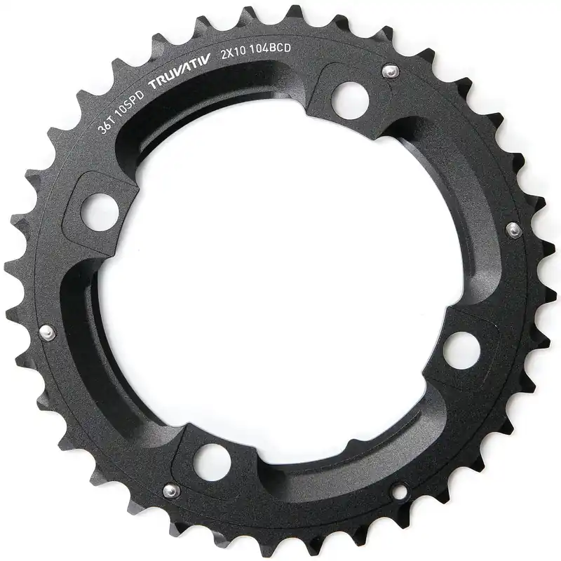 Neu Im Sortiment Truvativ Kettenblatt MTB 36 Zähne 104 mm schwarz ohne Bolzen, für Kurbel mit Kettenschutz