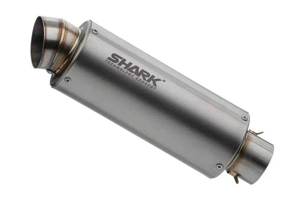 Aktuell Shark Performance SLIP-ON Titan silber SRC 4 für HONDA CB1000R EURO3