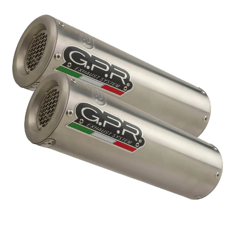 Versand Am Gleichen Tag GPR Endschalldämpfer Honda VTR 1000 F Firestorm 1997/07 Pair EC-Approv. slip-on exhaust M3 Inox