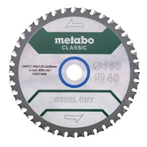 Metabo Sägeblatt "steel cut - classic"165x1,6/1,2x20 Z40 FZFA/FZFA 4° Versand Am Gleichen Tag