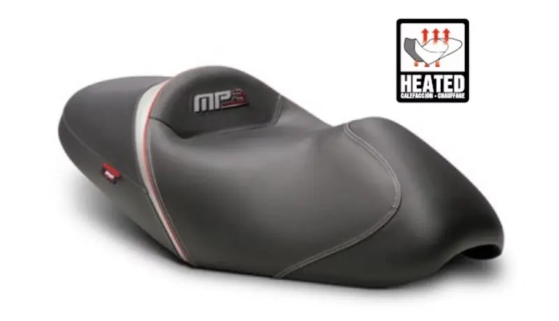 Top-Seller SHAD Komfortsitzbank schwarz/grau/blaue Nähte - Piaggio