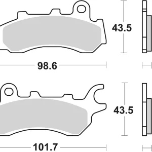 Direkt Vom Hersteller SBS Bremsbelag 958HF Street Ceramic