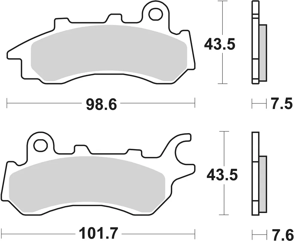 Direkt Vom Hersteller SBS Bremsbelag 958HF Street Ceramic