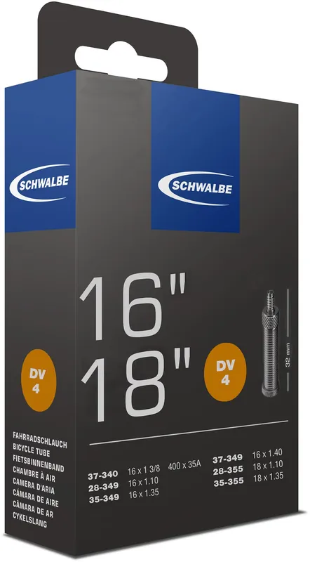 Schwalbe Schlauch Nr. 4 16 Zoll schwarz Blitzventil (DV) Direktkauf