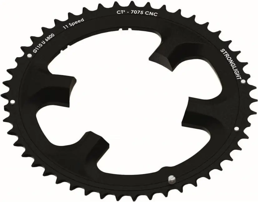 Stronglight Kettenblatt CT2 50 Zähne schwarz außen mit Gewinde Neu Im Sortiment