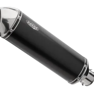 Shark Performance SLIP-ON Aluminium eloxiert/Endkappe Edelstahl poliert schwarz DSX-5 für HONDA CB500F,CB500X,CBR500R EURO3 Nur Für Kurze Zeit
