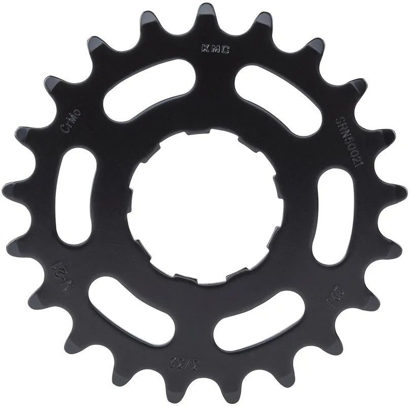 Neue Ware KMC Steck-Zahnkranz 21 Zähne 1/2 x 3/32 CrMo für Enviolo schwarz