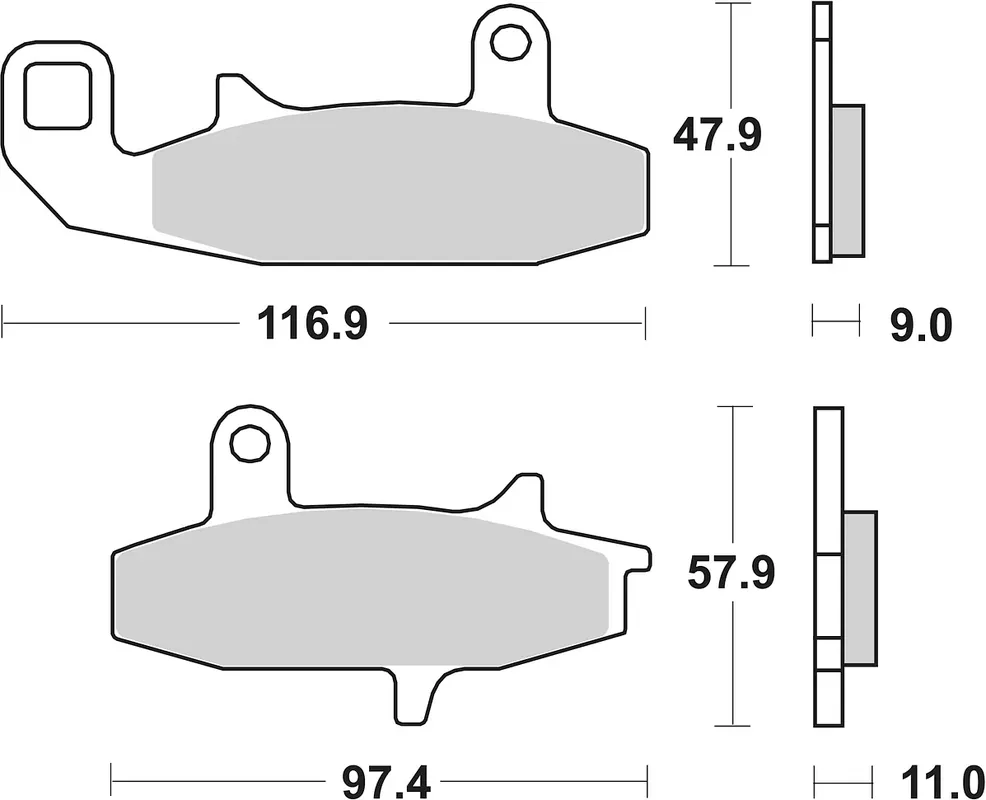 Online Kaufen SBS Bremsbelag 626HF Street Ceramic