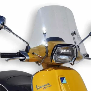 Sonderaktion ERMAX Scooterscheibe Mini Sportivo Acrylic durchsichtig Schwarz getönt für VESPA Sprint 125; Sprint 150; Sprint 50