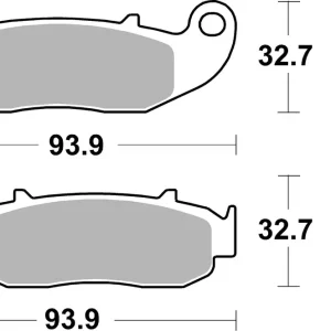 SBS Bremsbelag 926HF Street Ceramic Markenprodukt