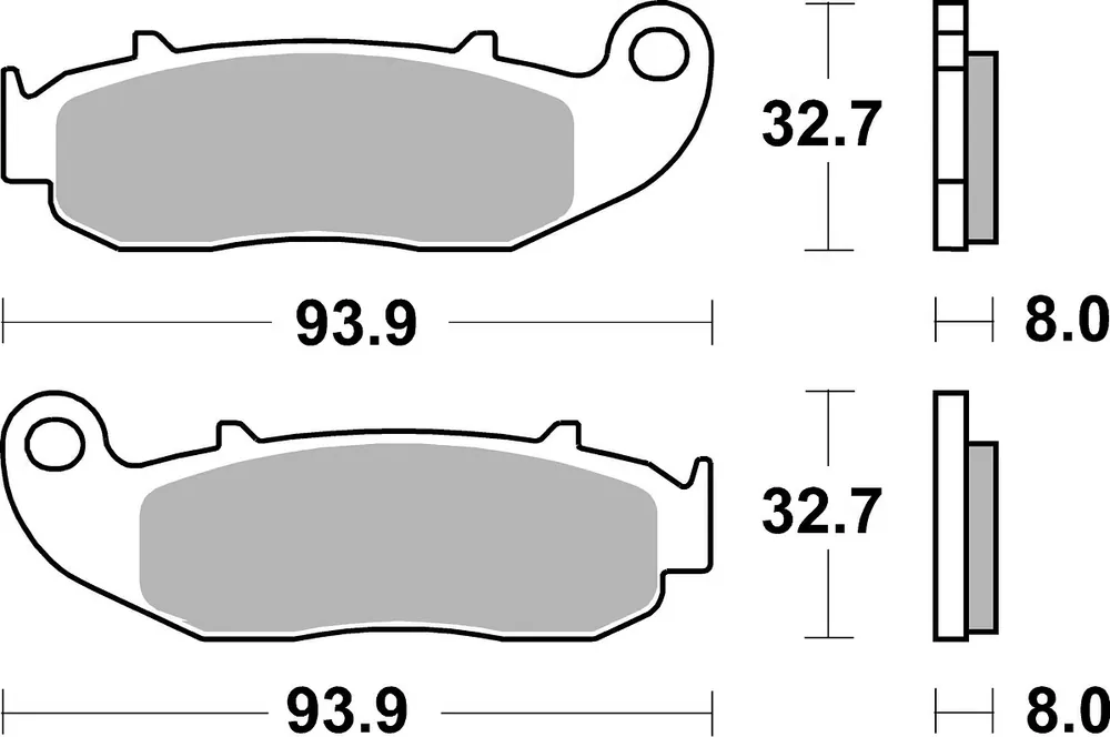SBS Bremsbelag 926HF Street Ceramic Markenprodukt