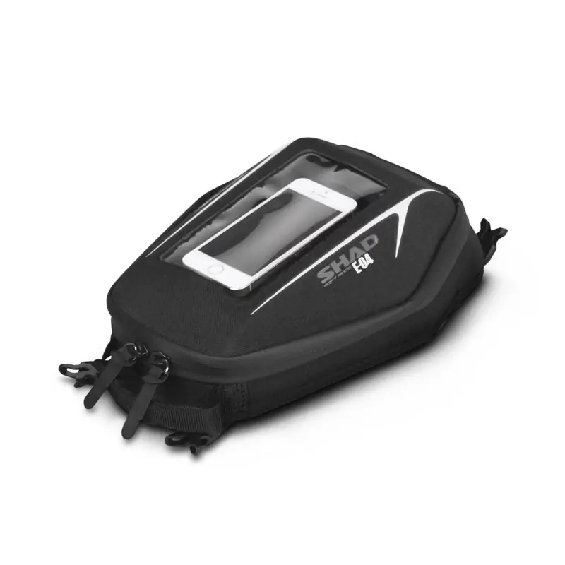 Zertifiziert SHAD E-04 Halbsteifer Tankrucksack schwarz 3L