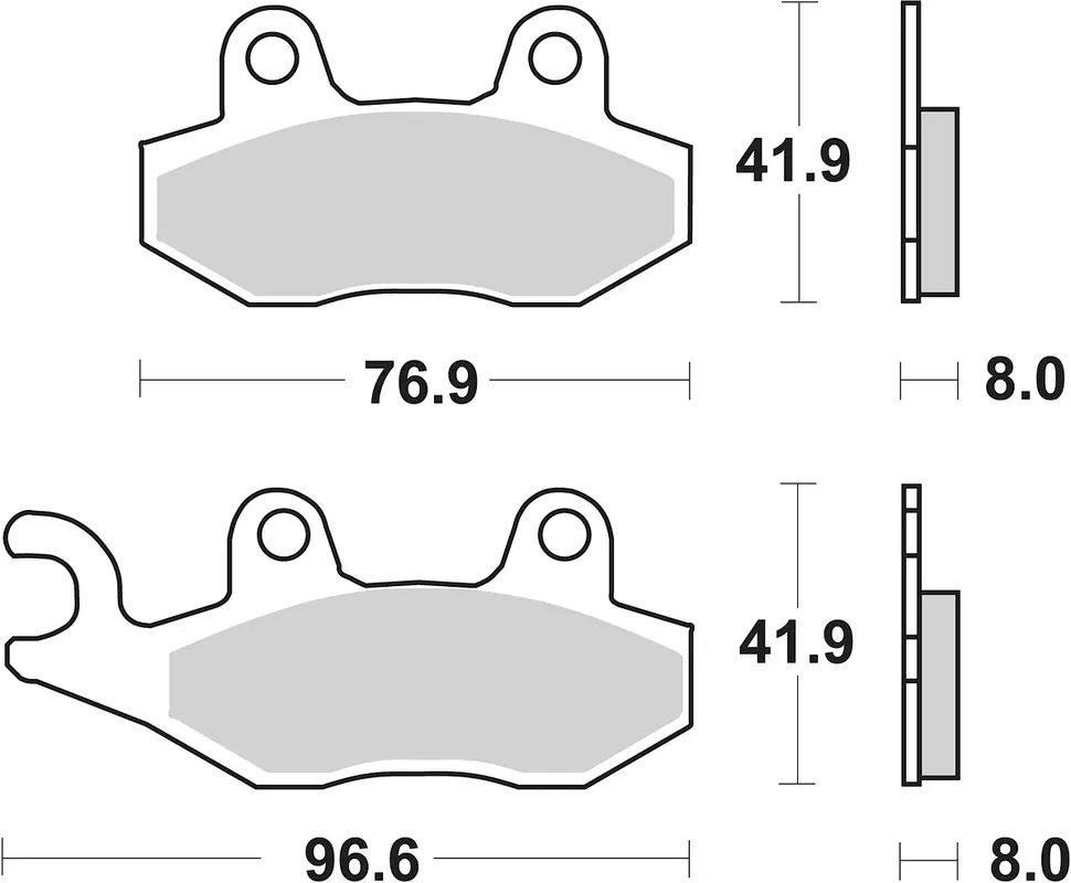 SBS Bremsbelag 611RSI Offroad Racing Sinter Preiswert