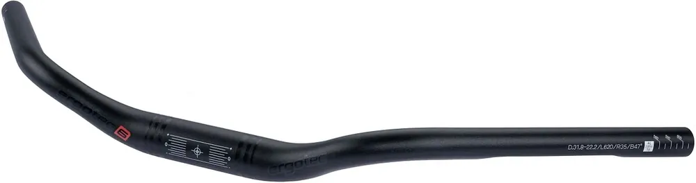 ergotec Lenker Trekking 620 mm schwarz mit Kabelöffnung 20 x 10 mm + 20 x 25 mm Nur Heute