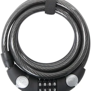 Aktuell CONTEC Zahlen-Spiralkabelschloss EcoLoc 185 cm schwarz/grau