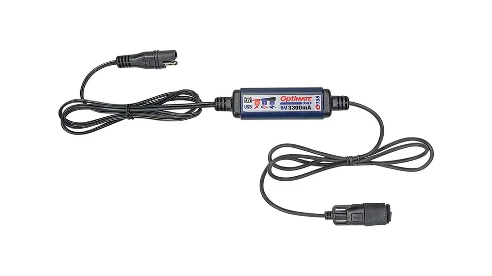 Tecmate Ladegerät SAE Anschluss und USB-Adapter 3300mA Aktuell
