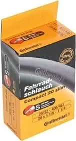 Continental Schlauch Compact Slim 20 Zoll Sclaverand schwarz Zertifiziert
