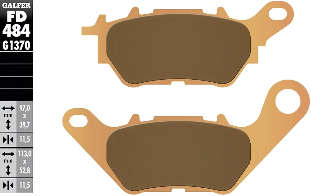 Meistverkauft Galfer Bremsbelag G1370, Sintermetall Straße, Bremsbelag "FD484" Satz