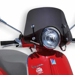 ERMAX Scooterscheibe Piccolo Acrylic durchsichtig Schwarz getönt für VESPA Primavera 125; Primavera 150; Primavera 50 Abverkauf