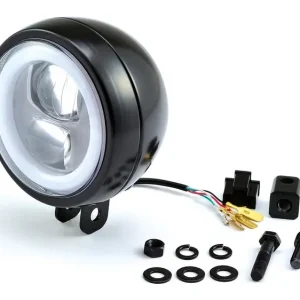 Echt Daytona Hauptscheinwerfer LED Schwarz mit unterer Halterung
