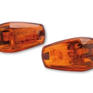 Echt HIGHSIDER smart IMOLA 1 Glühlampen Mini Indicator Gehäuse Schwarz / Linse Orange (Paar), Vorn & Hinten