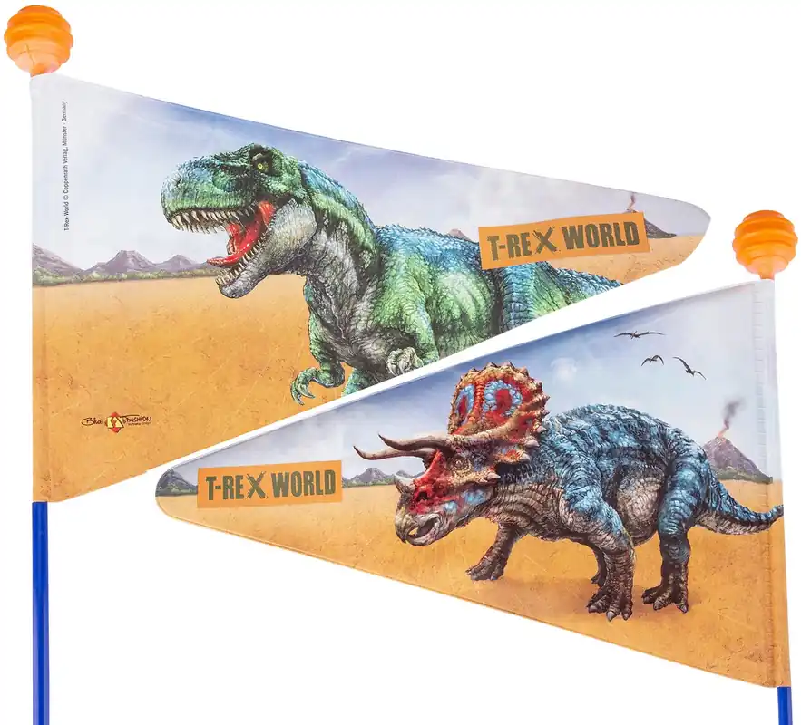 Angebot Bike Fashion Sicherheitswimpel T-Rex World bunt
