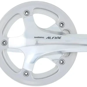 Finale Aktion Shimano Kettenradgarnitur Alfine FC-S501 45 Zähne silber mit einem Kettenschutzring