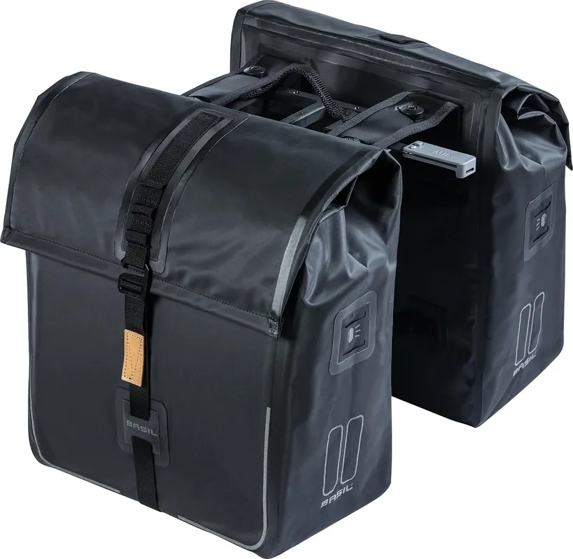 Basil Urban Dry Doppeltasche 50 l schwarz matt black MIK 2.0 Heißes Angebot