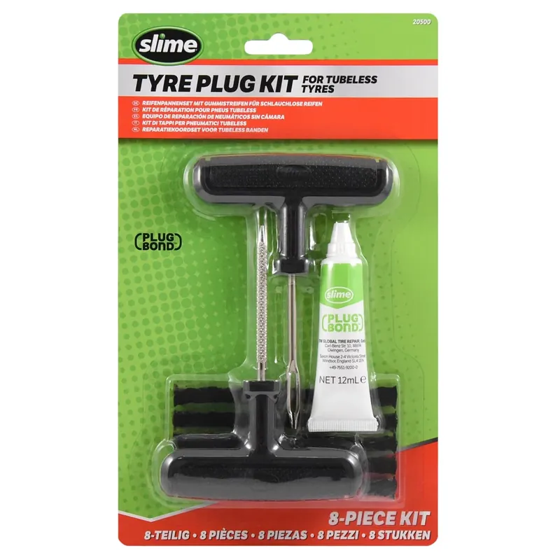 SLIME Reifenreparaturset Tyre Plug Kit 8-teilig mit Plug Bond Bestseller