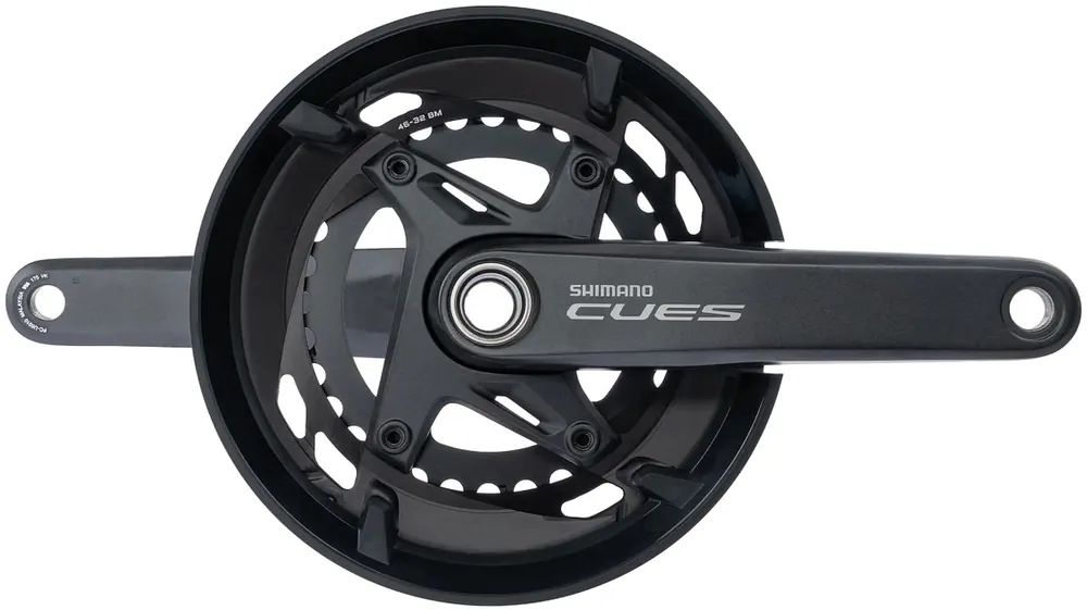 Shimano Kettenradgarnitur CUES FC-U6010-2 175 mm grau mit Kettenschutzring Mega-Angebot