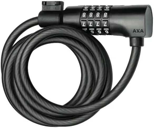Axa Resolute Zahlen-Kabelschloss 8 mm 180 cm schwarz Preiswert