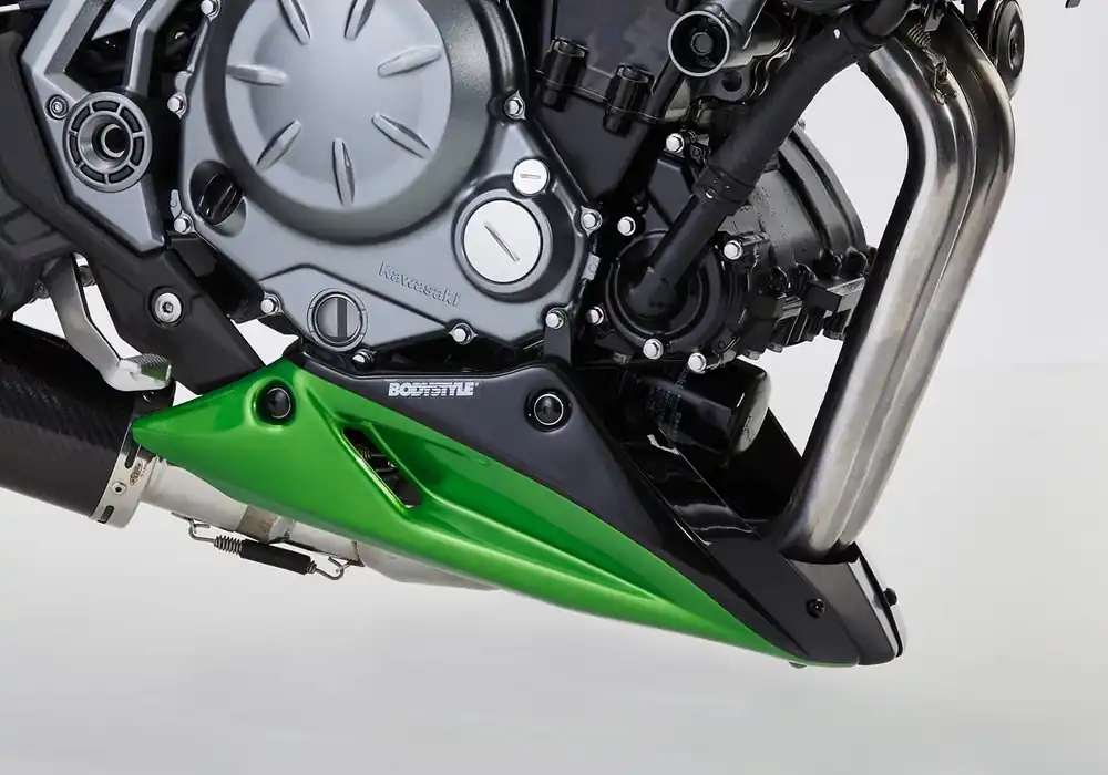 Neu BODYSTYLE Sportsline Bugspoiler ABS Kunststoff grau/grün für KAWASAKI Z650
