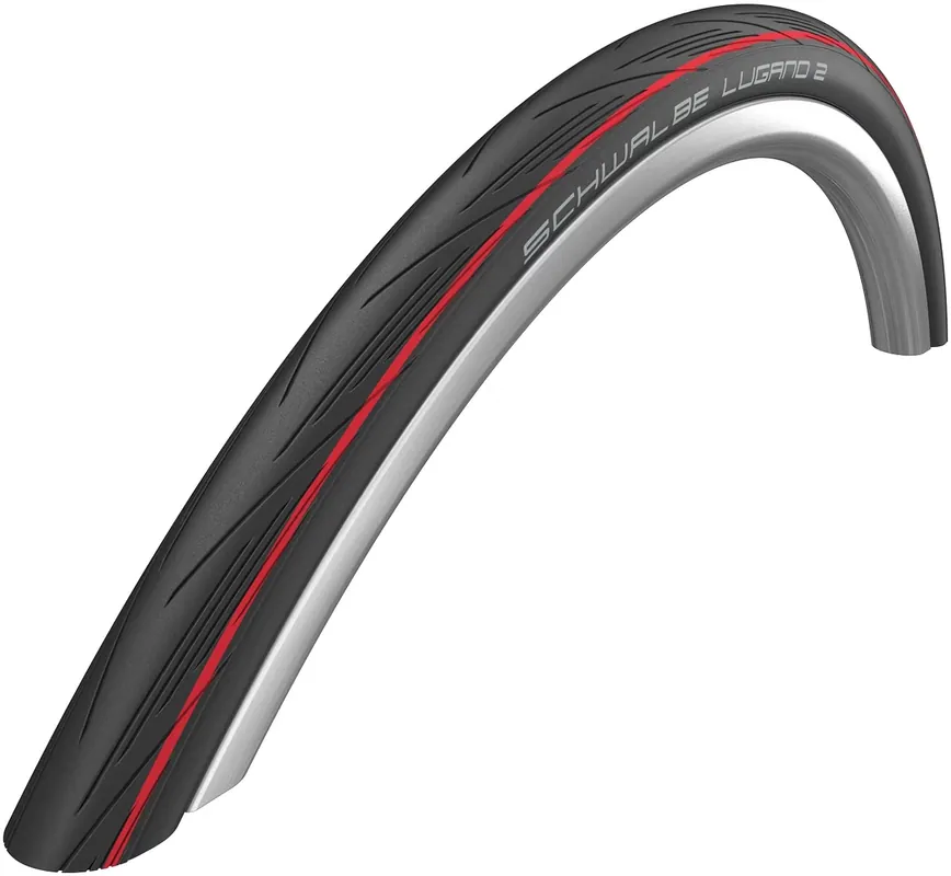 Solange Der Vorrat Reicht Schwalbe Lugano II Active Line Reifen 28 Zoll Draht schwarz/rot