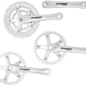 Neue Ware Stronglight Tandem Impact Kettenradgarnitur 170 mm silber