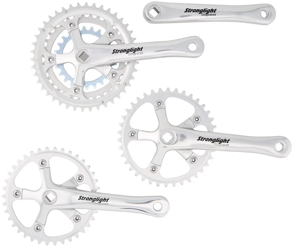 Neue Ware Stronglight Tandem Impact Kettenradgarnitur 170 mm silber