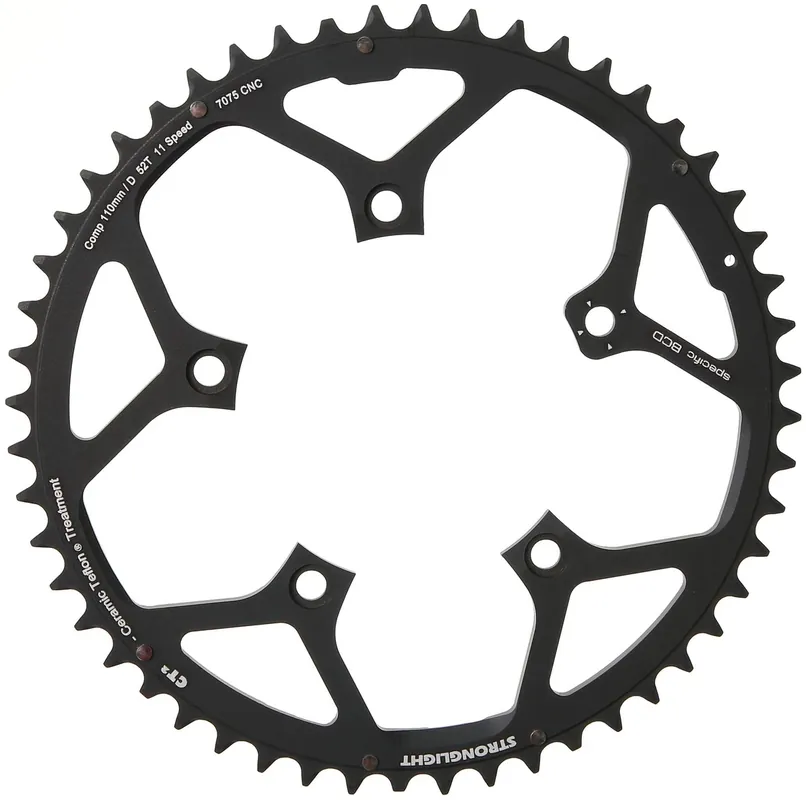 Neue Ware Stronglight Kettenblatt CT2 52 Zähne 110 mm schwarz