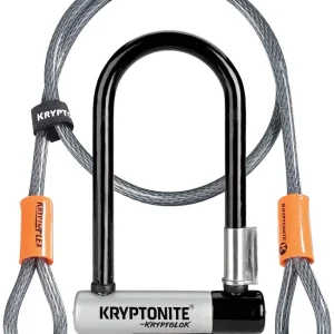 KRYPTONITE Bügelschloss Kryptolok Mini-7 schwarz/grau 8,2" inkl. 120 cm langem Kryptoflex Schlaufen Jetzt Kaufen