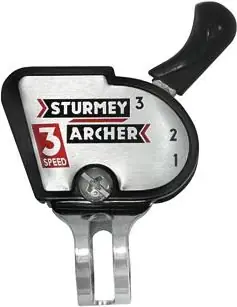 Sturmey Archer Schalthebel Clickschalter silber,schwarz Sonderangebot