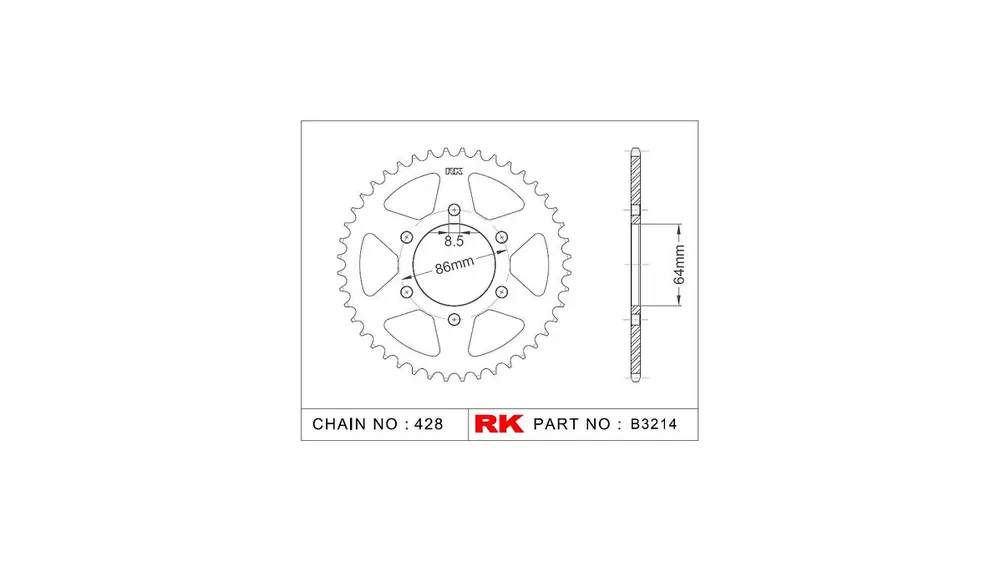 Super-Preis RK Kettenrad 3215 52 Zähne
