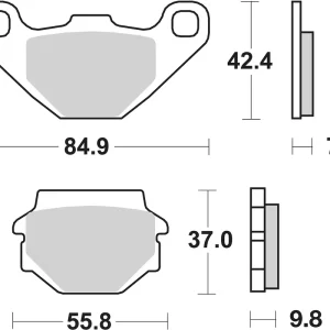Direktkauf SBS Bremsbelag 586HF Street Ceramic