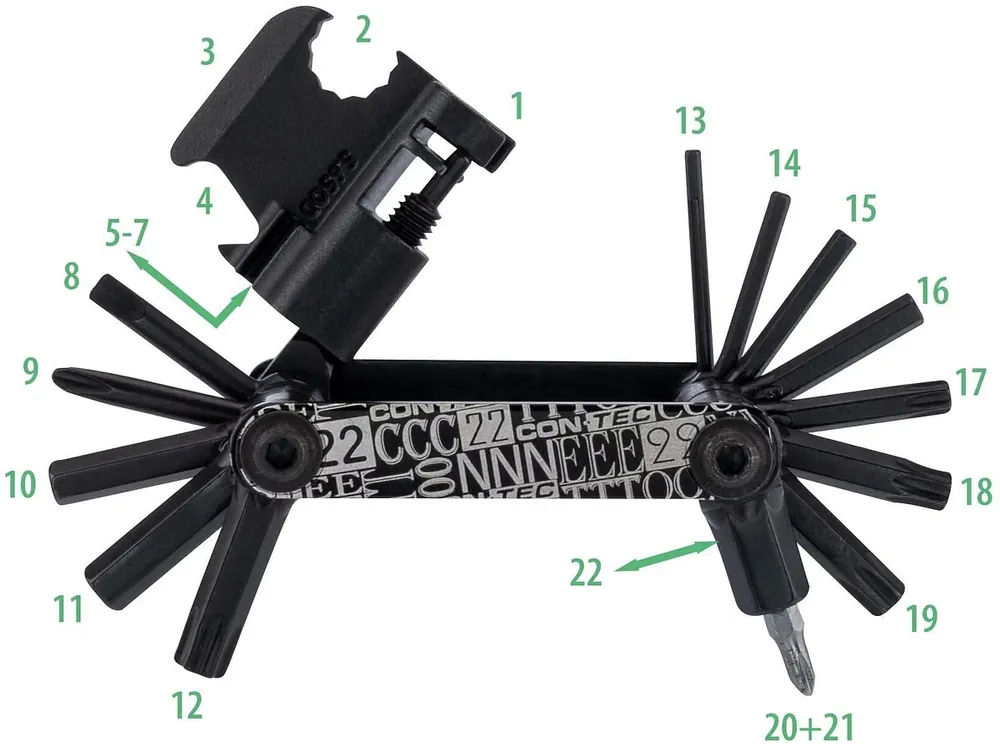 CONTEC Multifunktionswerkzeug Pocket Gadget - F22 Stealth schwarz Sonderaktion