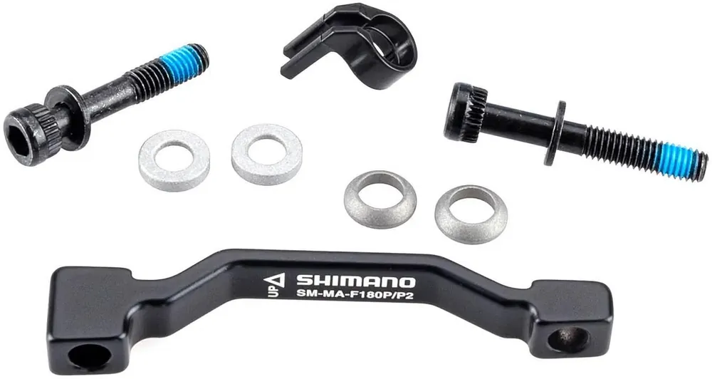Shimano Scheibenbremsadapter 180 mm schwarz für 180 mm Scheibe, mit neuem Sprengring Letzte Chance