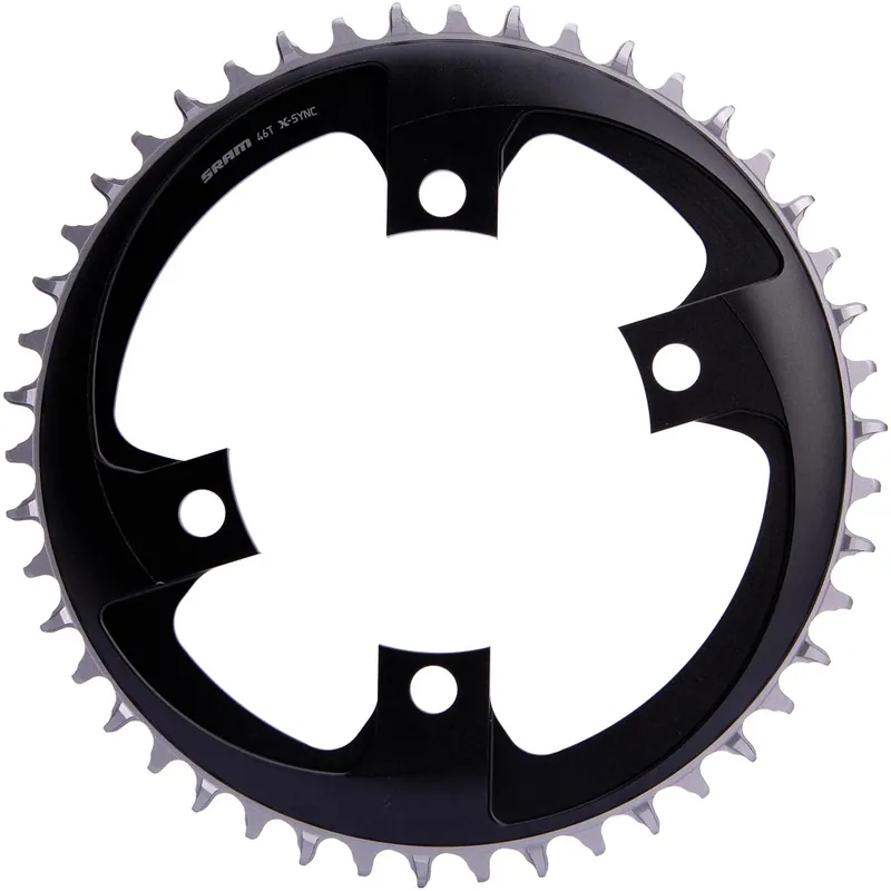 Neu SRAM Kettenblatt X-Sync Road 46 Zähne schwarz 4-Arm, 107 mm Lochkreis