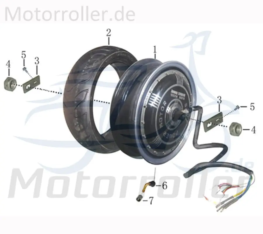 Radnabenmotor komplett 3000W Jonway 706013 Super-Preis