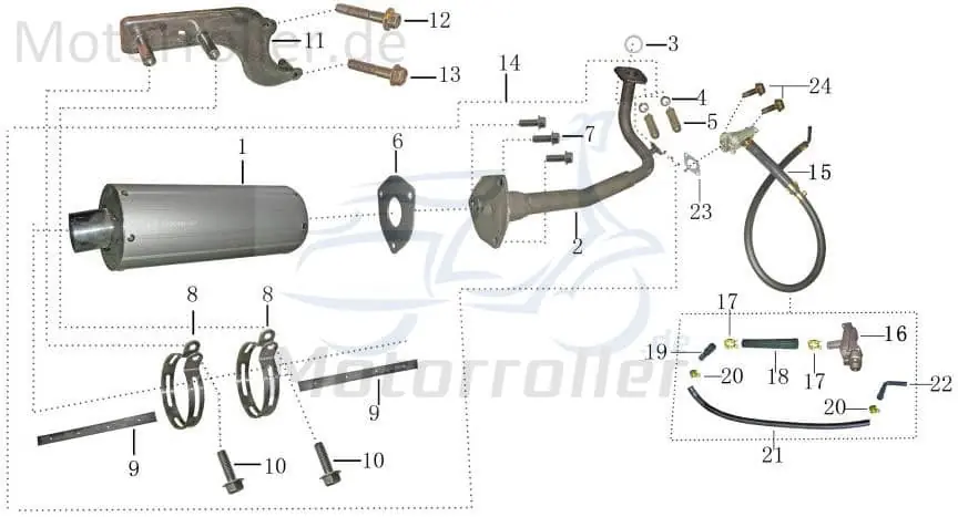 Billig Dichtung Auspuffkrümmer 31x23x5mm 4T 50 / JSD139QMB 700881