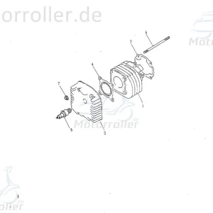 Zylinder Grauguss 40mm 2T 50cc liegender Minarelli Motor AC 1E40QMB 706708 Direktkauf