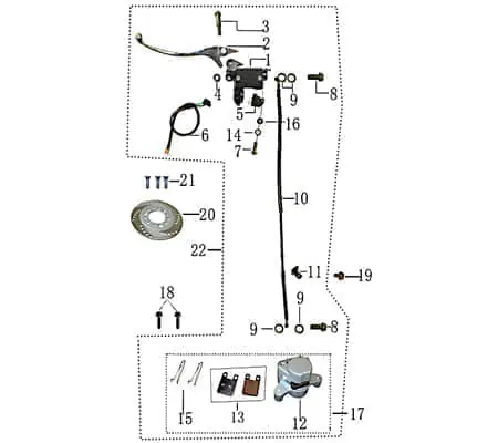 Preisreduziert Bremshebel links Handbremshebel Jonway 701221